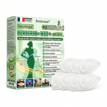 CE-zertifiziert & GMP-zertifiziert | 🧑‍⚕️🩺 Solaroza® Moringa & Berberin 10-IN-1 Fortschrittliches Nano-Mikronadelpflaster | Wissenschaftlich belegt | 10-in-1 Formel | Ergebnisse in 5 Tagen 🩺